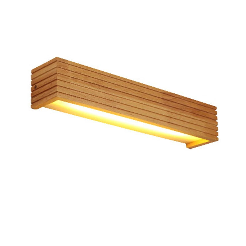 Modern Japan Style Led Oak Wooden Wall Lamps Lights Bedroom Bed Lamp Bathroom Home Wall Sconce Solid Wood Wall Light Fixtures