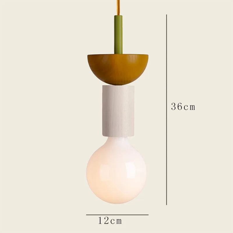 Modern Wood LED Pendant Lights Nordic Kitchen Home Decor Hanging Lamp Restaurant Ceiling Chandelier Lustre Bedroom Light Fixture