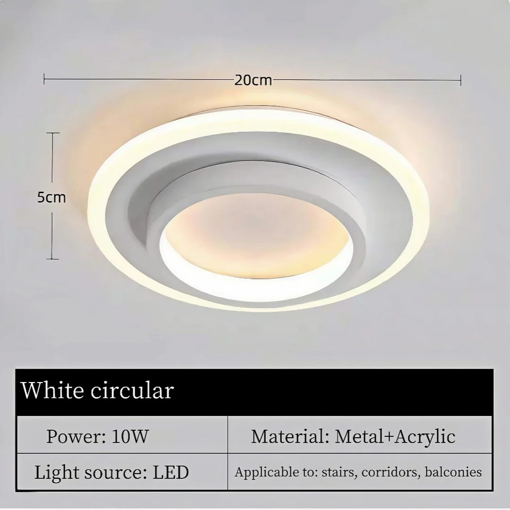 Modern Simple LED Decor Ceiling Light Nordic Luxury Indoor Ceiling Lamp Living Room Aisle Bedroom Creative Metal Ceiling Light