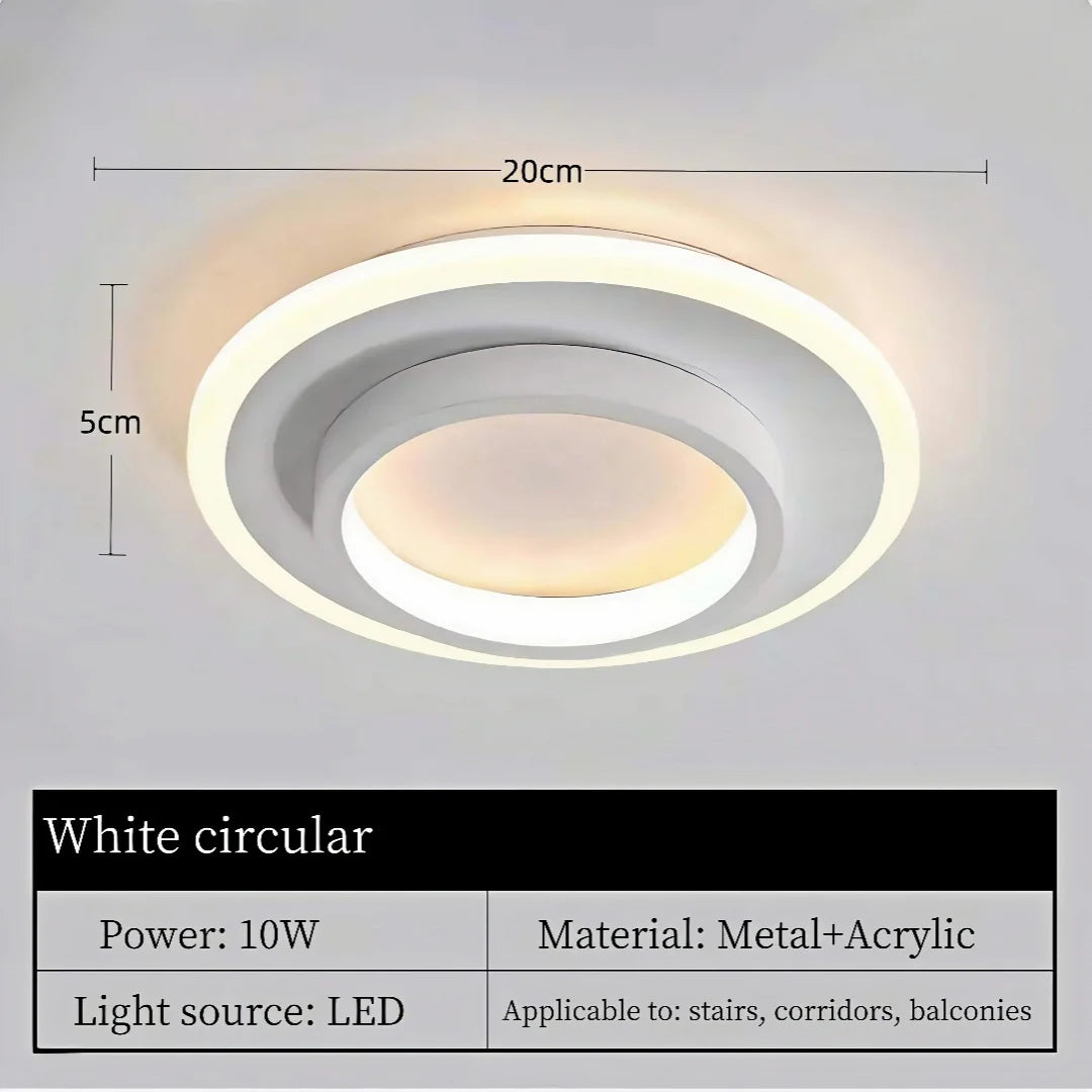 Modern Simple LED Decor Ceiling Light Nordic Luxury Indoor Ceiling Lamp Living Room Aisle Bedroom Creative Metal Ceiling Light