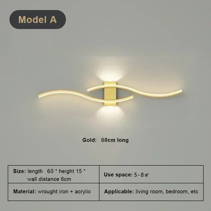 Modern LED Wall Lamp Branch Wall Light for Living Room Background Bedroom Bedside Aisle Wall Sconce Light Lighting Fixture
