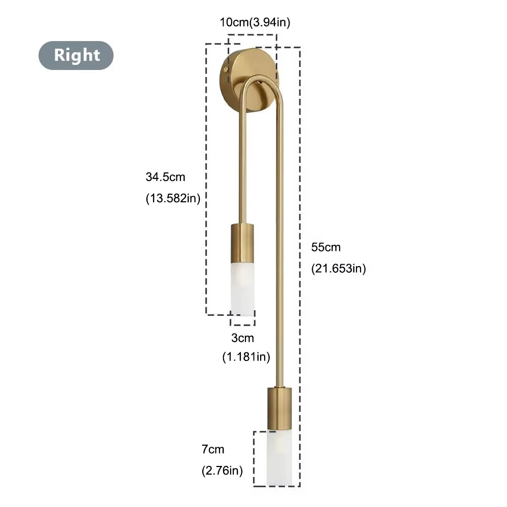 Nordic Luxury Wall Lamp Living Room Modern Minimalist LED Black Gold Creative TV Background Wall Corridor Bedroom Bedside Lamp