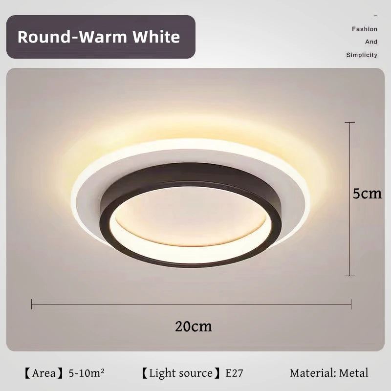 Modern Simple LED Decor Ceiling Light Nordic Luxury Indoor Ceiling Lamp Living Room Aisle Bedroom Creative Metal Ceiling Light