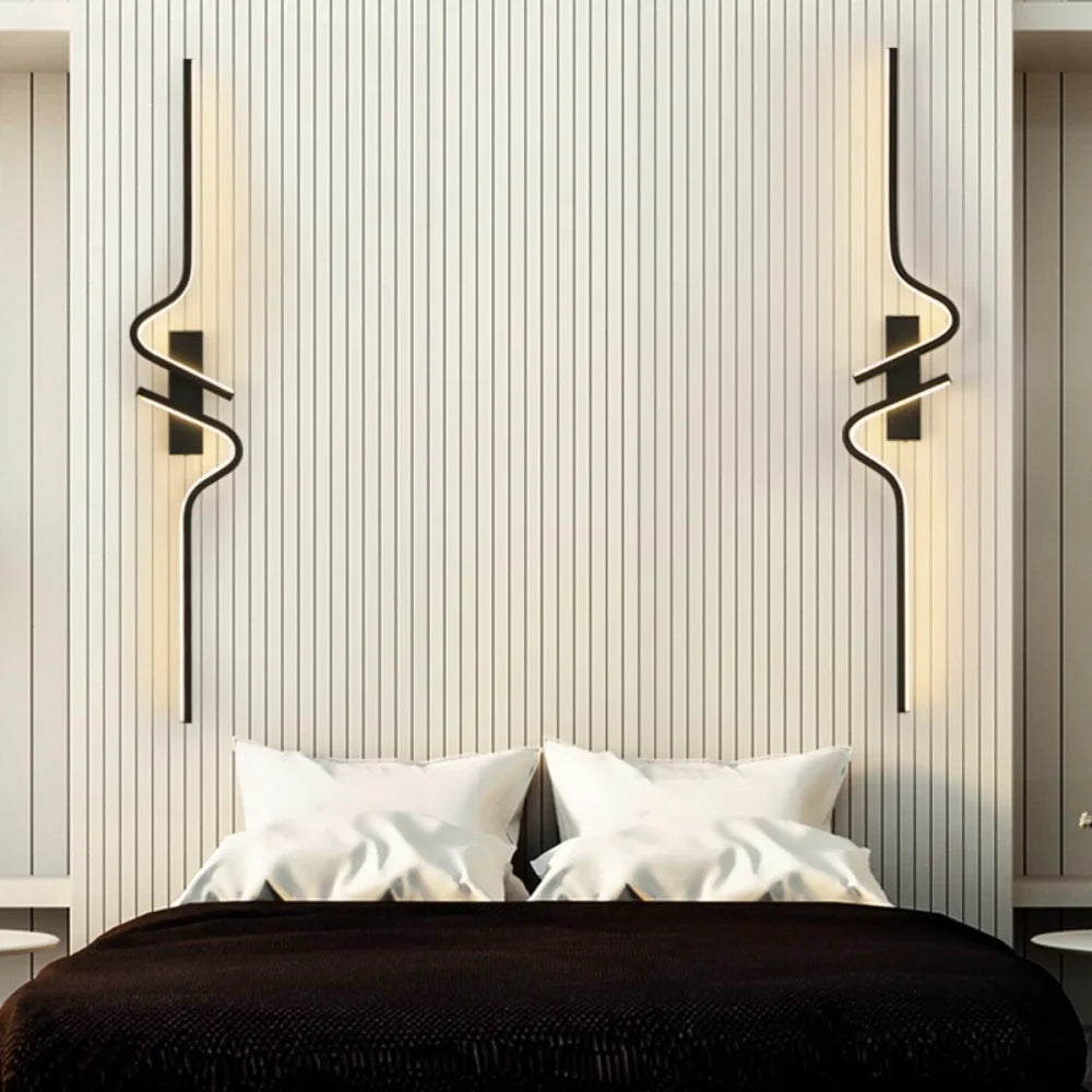 Modern Minimalist Strip Led Wall Light Bedroom Lights for Bedside Wall Sconce Led Light Living Room TV Sofa Background Wall Lamp