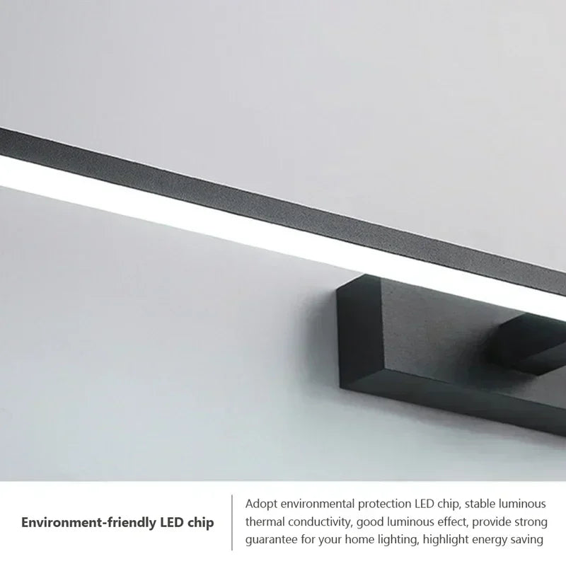 LED Bathroom Mirror Light, Modern Wall Sconce for Vanity Bedroom, Aluminum Home Decoration Line Lamp Fixture