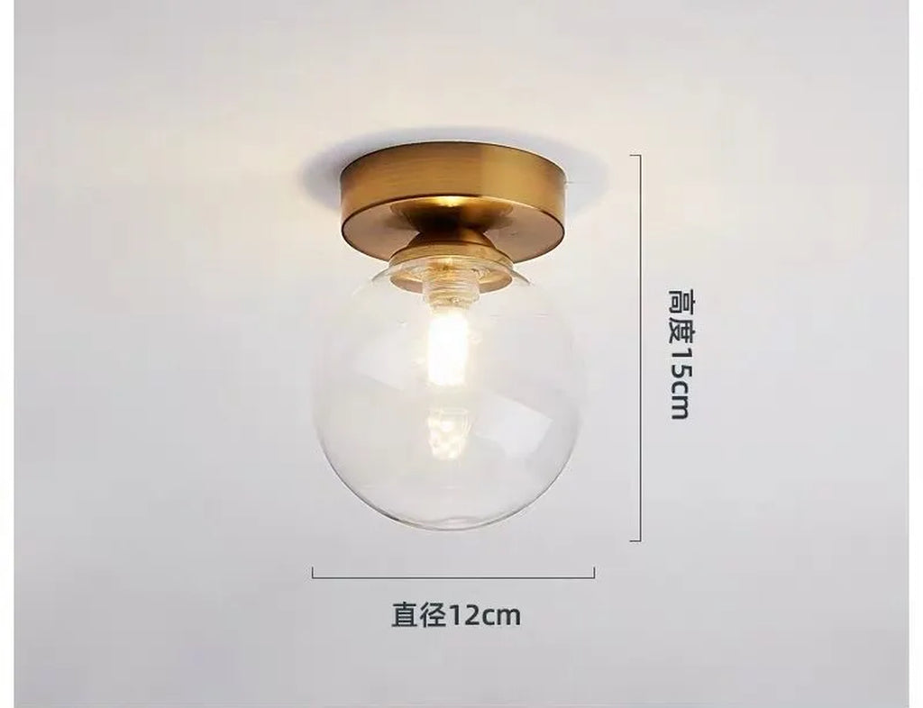 Modern Simple Corridor Ceiling Light Nordic Personality Creative round Glass Ball Ceiling Lamp for Home Decor Fixtures
