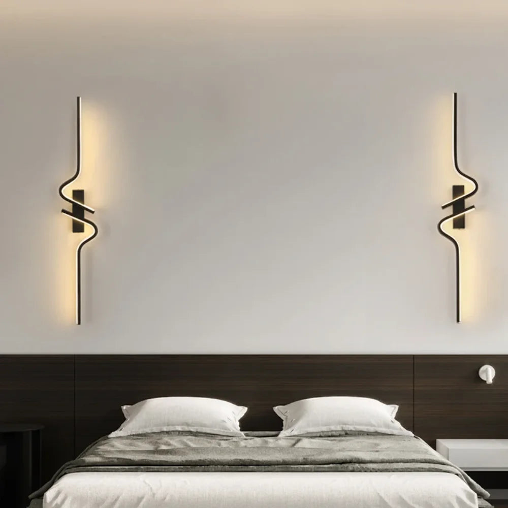 Modern Minimalist Strip Led Wall Light Bedroom Lights for Bedside Wall Sconce Led Light Living Room TV Sofa Background Wall Lamp