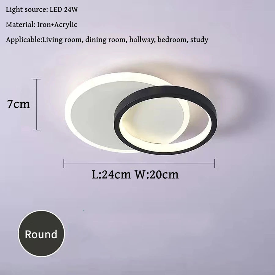Modern Simple LED Decor Ceiling Light Nordic Luxury Indoor Ceiling Lamp Living Room Aisle Bedroom Creative Metal Ceiling Light