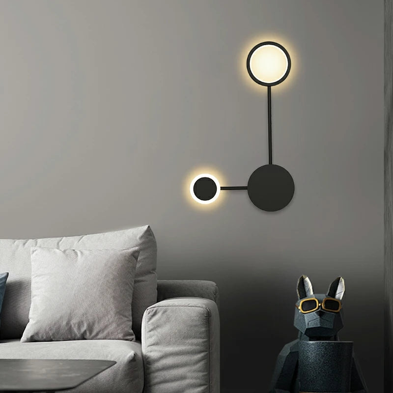 Nordic Modern Wall Lamp Led Minimalist Wall Light Living Room Bedroom Staircase Light Home Decoration Bedside Wall Sconce Lamps