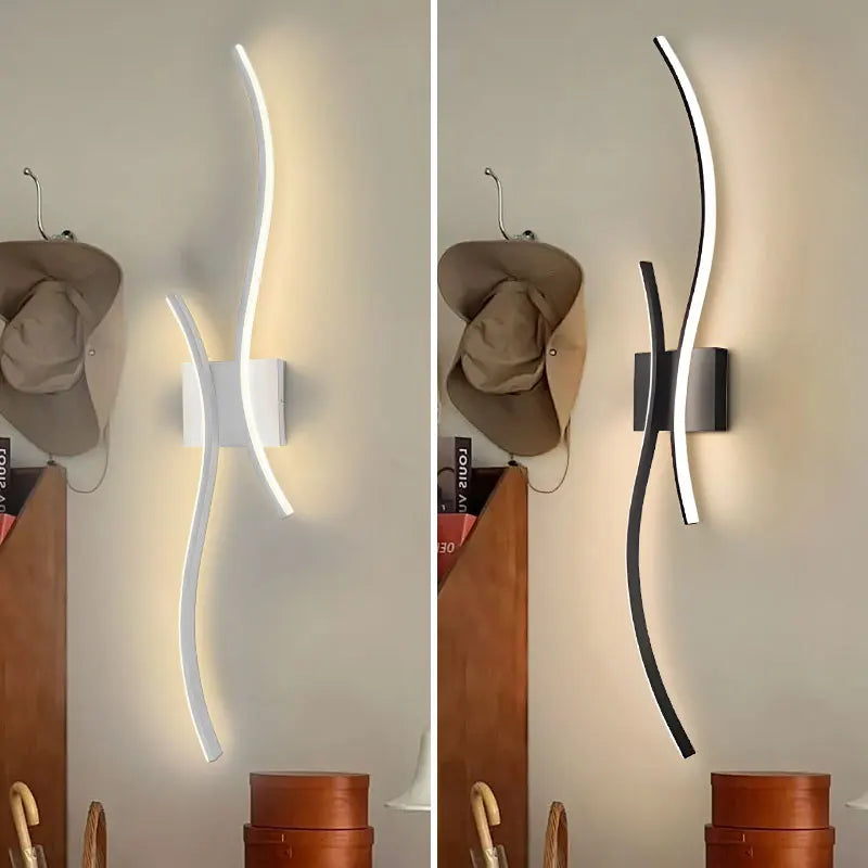 Indoor LED Wall Lamps for Bedside Bedroom Aluminum Nordic LED Wall Lights Wall Sconce Lighting Fixtures for Foyer Kitchen