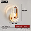 Modern Nordic Luxury Decor Wall Lamp Iron Base Acrylic Lampshade Exquisite Night Sconce Light LED Bedroom Decoration Wall Lustre