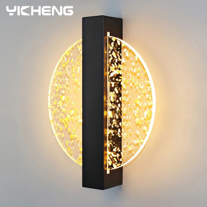 Luxurious Acrylic LED Wall Lamp Nordic LED Indoor Wall Light Modern Sconce Lamp 10W Bedroom Living Room Bedside Light AC85-265V
