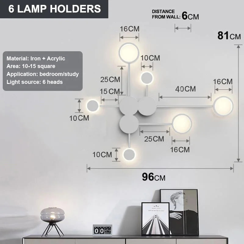 Nordic Modern Wall Lamp Led Minimalist Wall Light Living Room Bedroom Staircase Light Home Decoration Bedside Wall Sconce Lamps