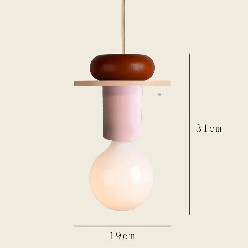 Modern Wood LED Pendant Lights Nordic Kitchen Home Decor Hanging Lamp Restaurant Ceiling Chandelier Lustre Bedroom Light Fixture