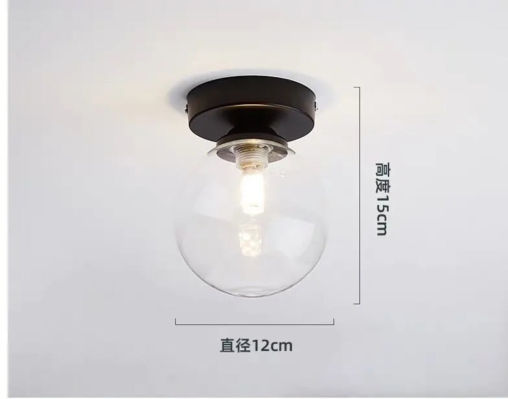 Modern Simple Corridor Ceiling Light Nordic Personality Creative round Glass Ball Ceiling Lamp for Home Decor Fixtures