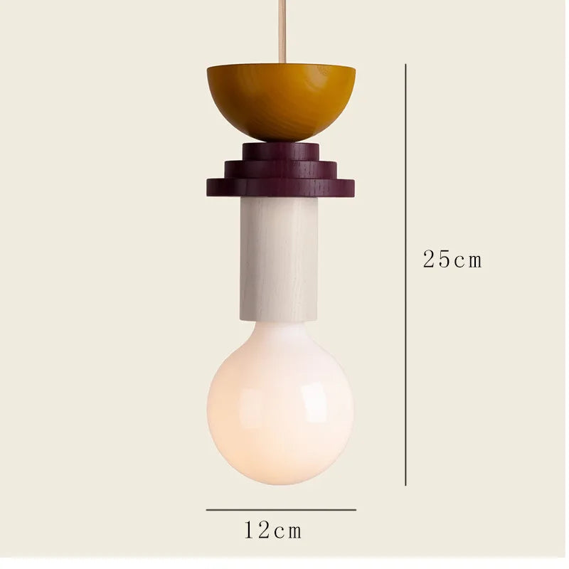 Modern Wood LED Pendant Lights Nordic Kitchen Home Decor Hanging Lamp Restaurant Ceiling Chandelier Lustre Bedroom Light Fixture