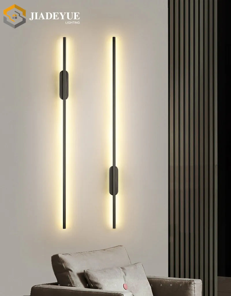 Modern LED Long Wall Lamp Nordic Minimalist Living Room Sofa TV Bedroom Bedside Lamp Indoor Wall Lamp