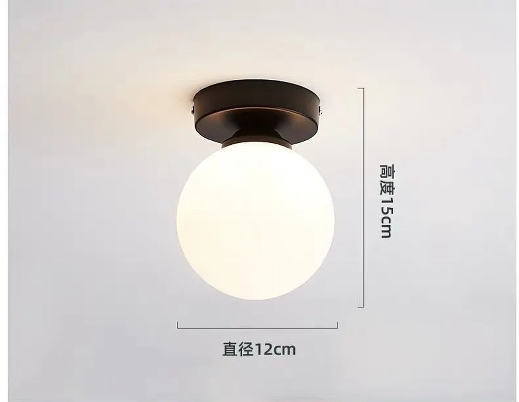 Modern Simple Corridor Ceiling Light Nordic Personality Creative round Glass Ball Ceiling Lamp for Home Decor Fixtures