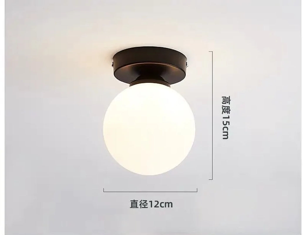 Modern Simple Corridor Ceiling Light Nordic Personality Creative round Glass Ball Ceiling Lamp for Home Decor Fixtures