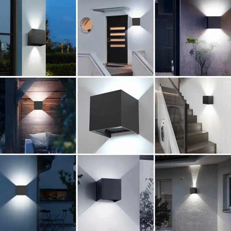 6W 12W LED Wall Light Outdoor Waterproof IP65 Porch Garden Wall Lamp Sconce Balcony Terrace Decoration Lighting Lamp