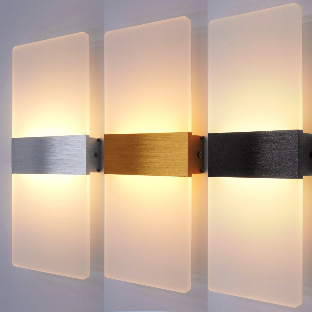 Modern Minimalist Wall Lamp, Indoor LED Wall Light, Aluminum Acrylic Hardwire, Bedroom Living Room Corridor Staircase Sconces