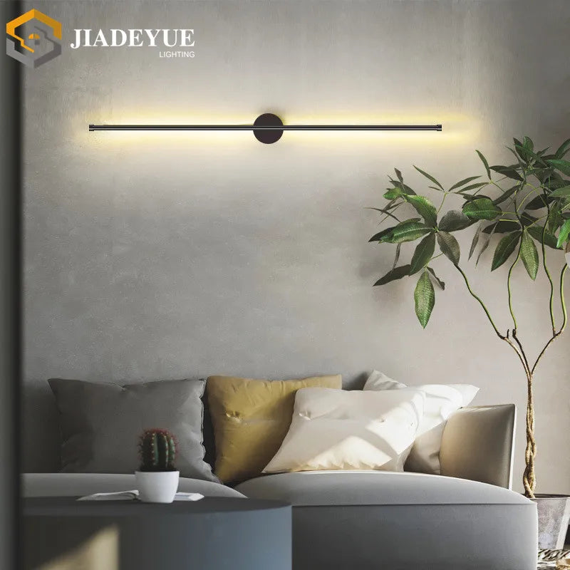Modern LED Long Wall Lamp Nordic Minimalist Living Room Sofa TV Bedroom Bedside Lamp Indoor Wall Lamp