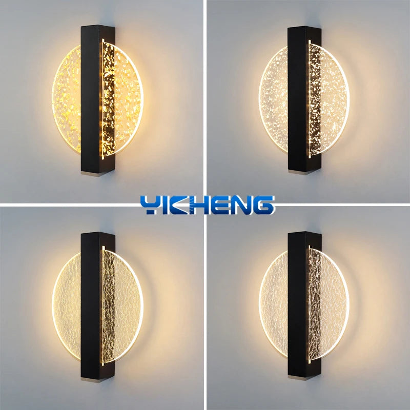 Luxurious Acrylic LED Wall Lamp Nordic LED Indoor Wall Light Modern Sconce Lamp 10W Bedroom Living Room Bedside Light AC85-265V