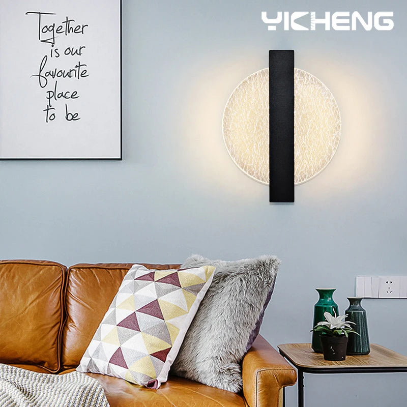 Luxurious Acrylic LED Wall Lamp Nordic LED Indoor Wall Light Modern Sconce Lamp 10W Bedroom Living Room Bedside Light AC85-265V