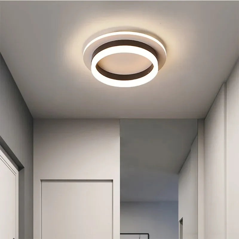 Modern LED Ceiling Light Luxury Golden Acrylic Entrance Hall Passage Lamp Living Room Corridor Bedroom Study Kitchen Fixture