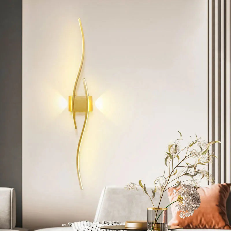 Nordic LED Wall Lights Wall Lamps for Bedside Bedroom Interior Black Gold White Wall Sconce Lighting Fixtures Stairs Aisle Home