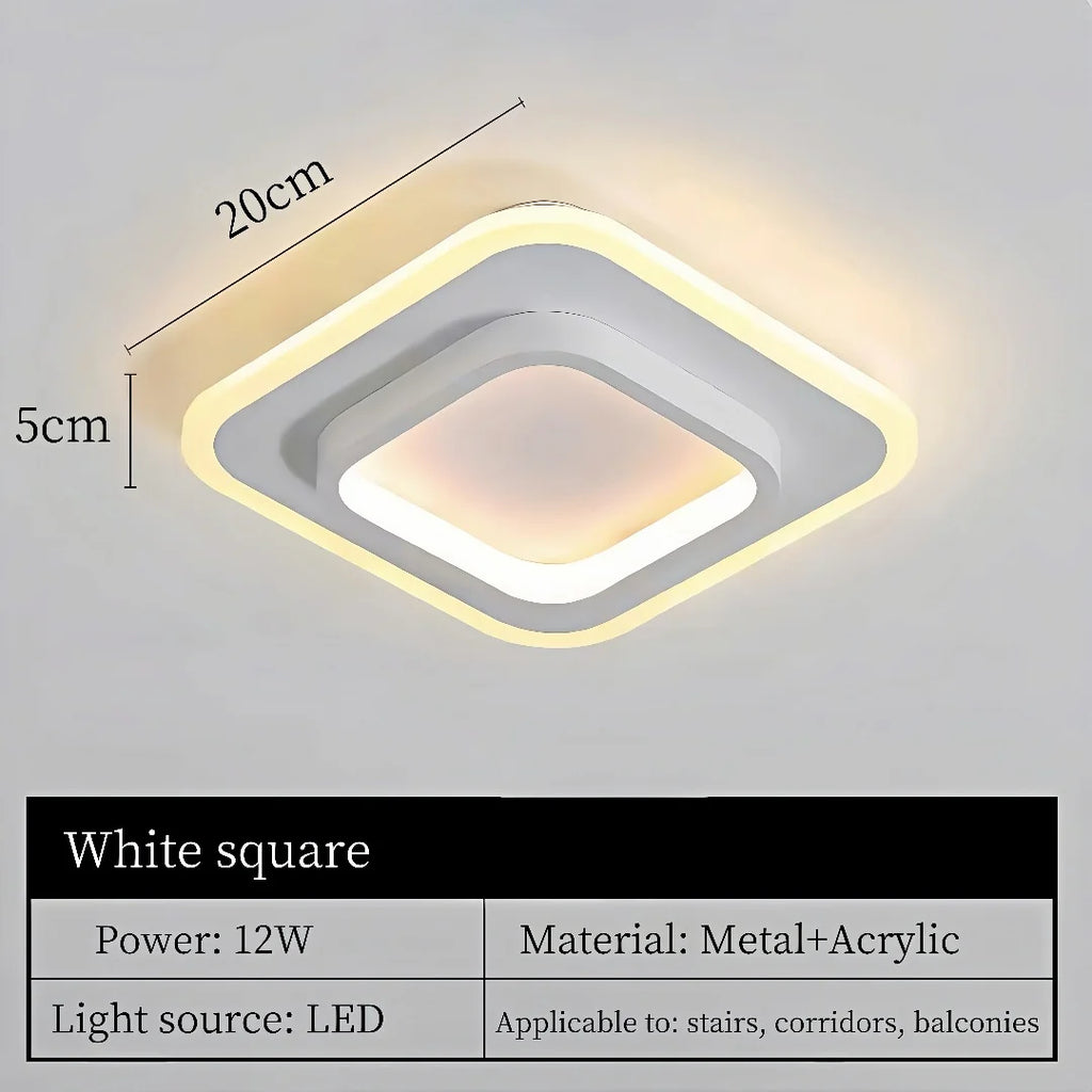 Modern Simple LED Decor Ceiling Light Nordic Luxury Indoor Ceiling Lamp Living Room Aisle Bedroom Creative Metal Ceiling Light