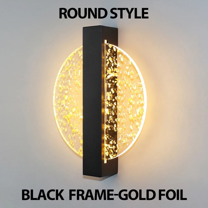 Luxurious Acrylic LED Wall Lamp Nordic LED Indoor Wall Light Modern Sconce Lamp 10W Bedroom Living Room Bedside Light AC85-265V