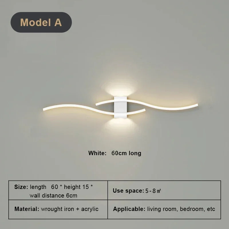Modern LED Wall Lamp Branch Wall Light for Living Room Background Bedroom Bedside Aisle Wall Sconce Light Lighting Fixture