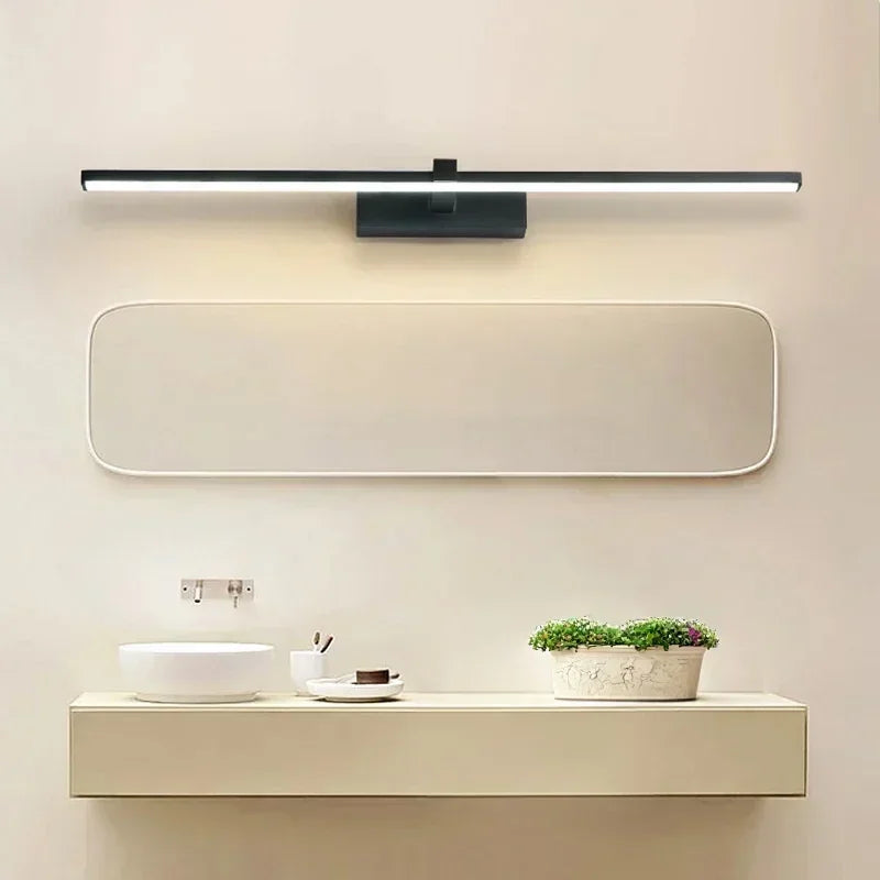 LED Bathroom Mirror Light, Modern Wall Sconce for Vanity Bedroom, Aluminum Home Decoration Line Lamp Fixture