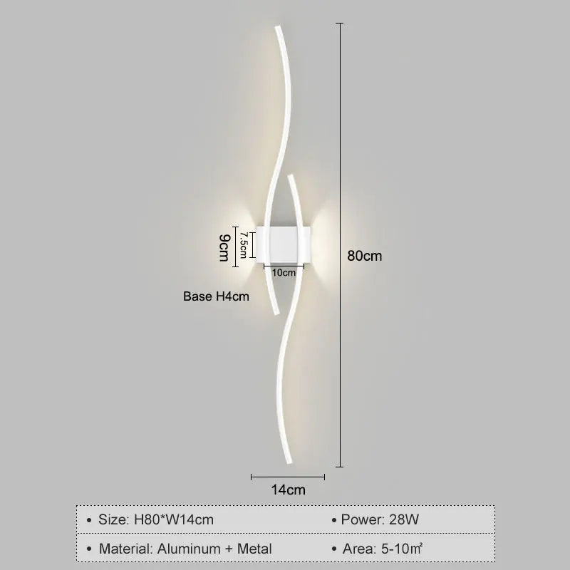 Nordic LED Wall Lights Wall Lamps for Bedside Bedroom Interior Black Gold White Wall Sconce Lighting Fixtures Stairs Aisle Home