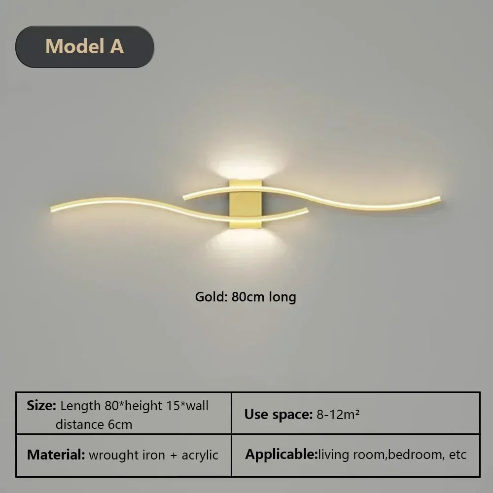 Modern LED Wall Lamp Branch Wall Light for Living Room Background Bedroom Bedside Aisle Wall Sconce Light Lighting Fixture