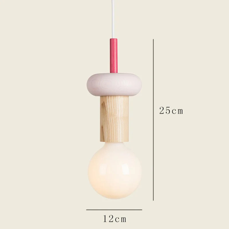 Modern Wood LED Pendant Lights Nordic Kitchen Home Decor Hanging Lamp Restaurant Ceiling Chandelier Lustre Bedroom Light Fixture