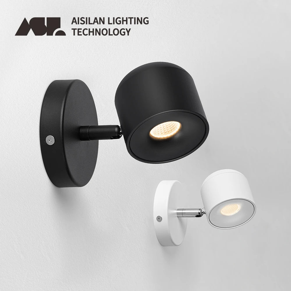 Aisilan LED Wall Sconce Lamp Dimmable Spotlight Adjustable Wall Light for Bedside Reading Corridor Mirror Picture