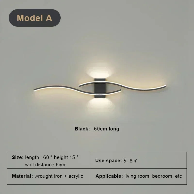 Modern LED Wall Lamp Branch Wall Light for Living Room Background Bedroom Bedside Aisle Wall Sconce Light Lighting Fixture