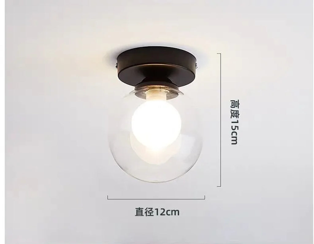 Modern Simple Corridor Ceiling Light Nordic Personality Creative round Glass Ball Ceiling Lamp for Home Decor Fixtures
