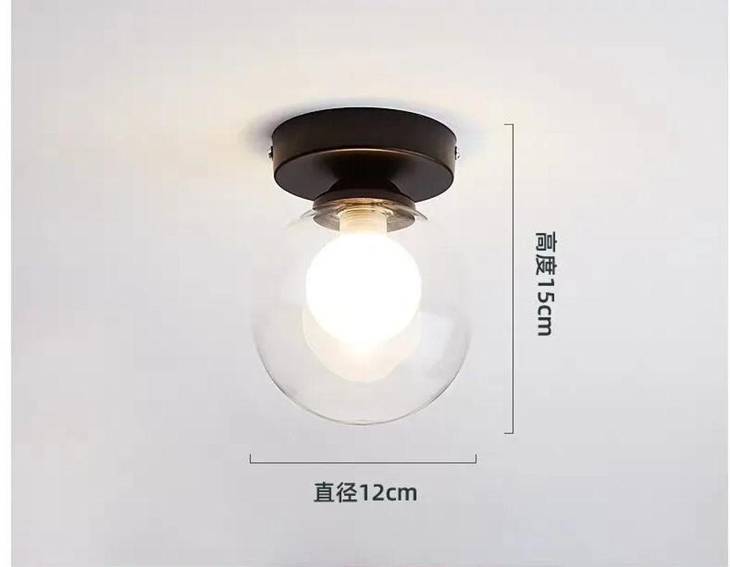 Modern Simple Corridor Ceiling Light Nordic Personality Creative round Glass Ball Ceiling Lamp for Home Decor Fixtures