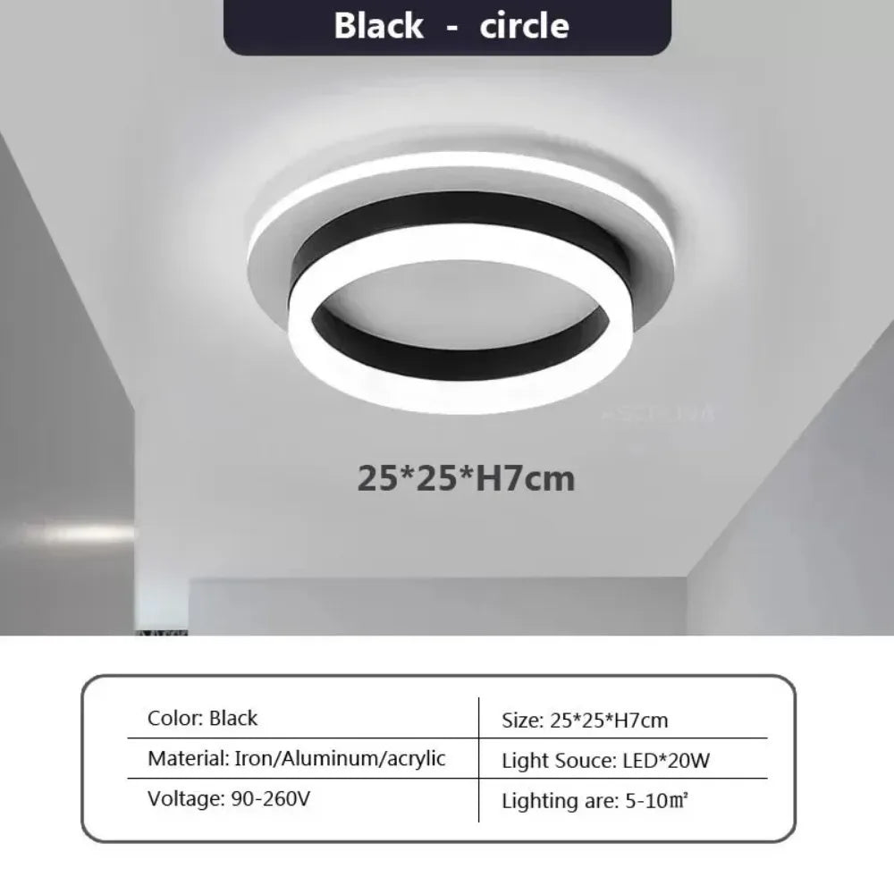 Modern LED Ceiling Light Luxury Golden Acrylic Entrance Hall Passage Lamp Living Room Corridor Bedroom Study Kitchen Fixture