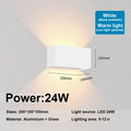 Nordic Modern Wall Light 12W 24W IP65 Waterproof LED Lamps Indoor Outdoor Wall Sconce Living Room Porch Bedroom Wall Lamp