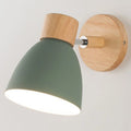 Nordic Wall Lamp Bedside Wall Light Wooden Wall Sconce for Bedroom Living Room Home Lighting E27 Macaroon Steering Head