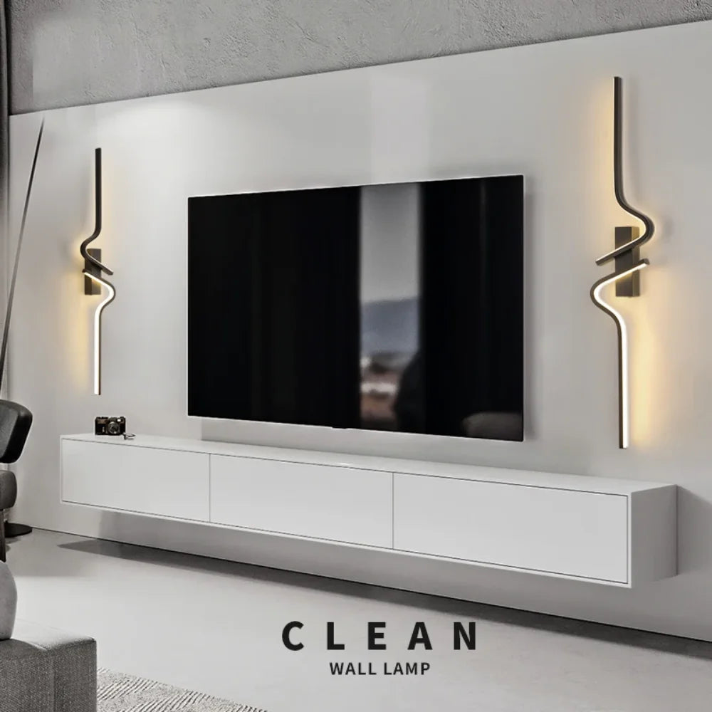 Modern Minimalist Strip Led Wall Light Bedroom Lights for Bedside Wall Sconce Led Light Living Room TV Sofa Background Wall Lamp