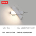 Modern LED Wall Light 350° Rotatable Wall Lamp for Bedroom Living Room Indoor Wall Sconces Lighting Fixture