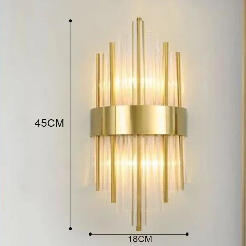 Luxury Wall Lamp LED Gold Wall Light Indoor Lighting Wall Sconce Home Decoration for Designer Living Room Bedroom Bedside Stairs