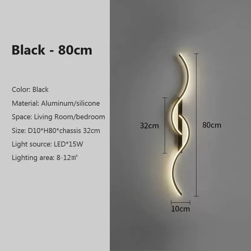 Modern LED Wall Sconce for Bedroom Bedside Living Room Corridor Wall Lamp Indoor Lighting Fixture