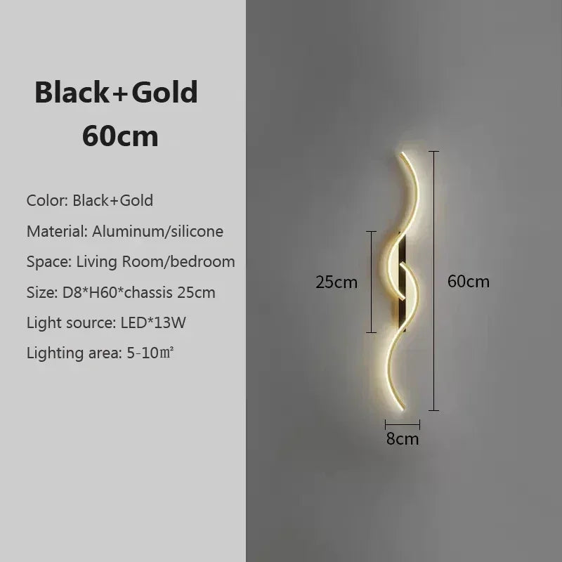 Modern LED Wall Sconce for Bedroom Bedside Living Room Corridor Wall Lamp Indoor Lighting Fixture